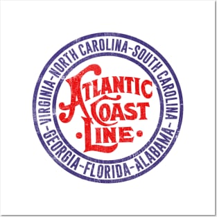 Atlantic Coastline Railroad --- Vintage Style Faded Design Posters and Art